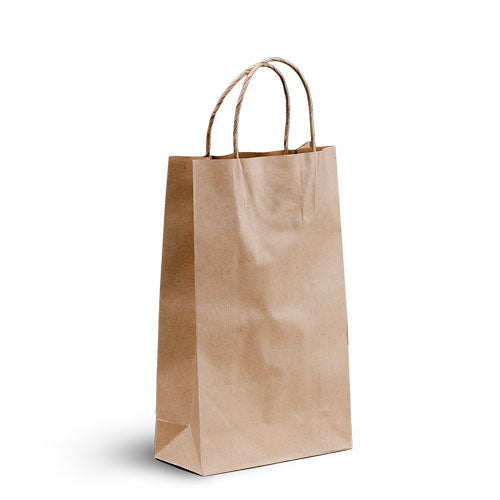 Brown Twisted Handle Kraft Paper Bags Size Baby