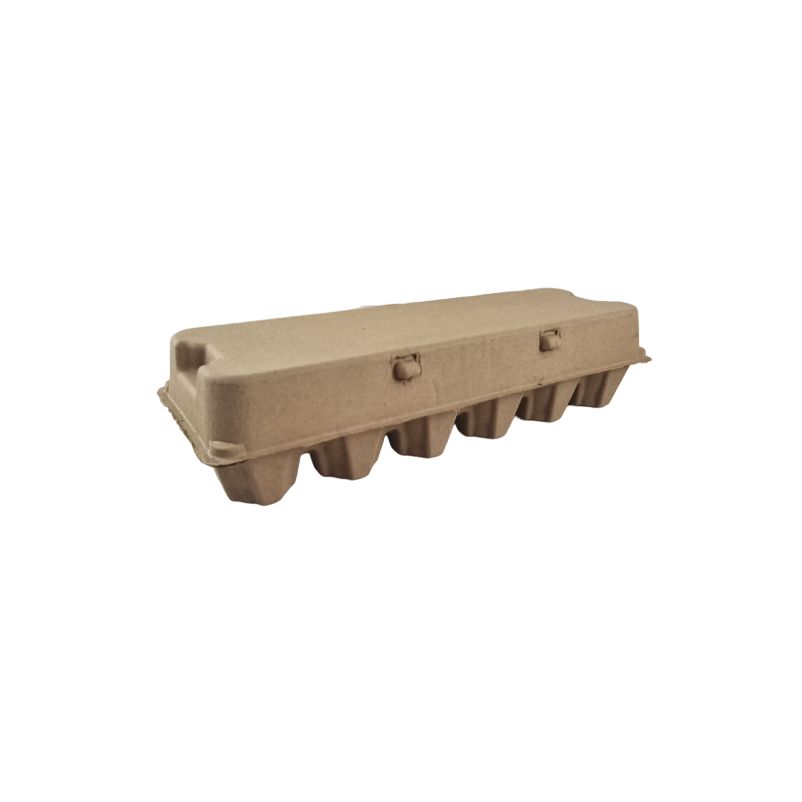 12-Egg Duck Egg Cartons For Large Full Dozen Eggs - Brown Flat Top Carton