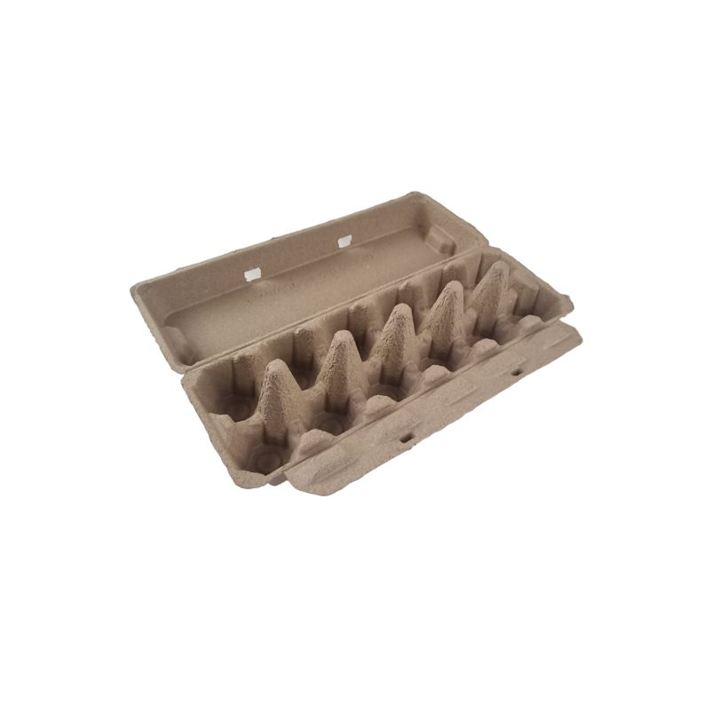 12-Egg Duck Egg Cartons For Large Full Dozen Eggs - Brown Flat Top Carton
