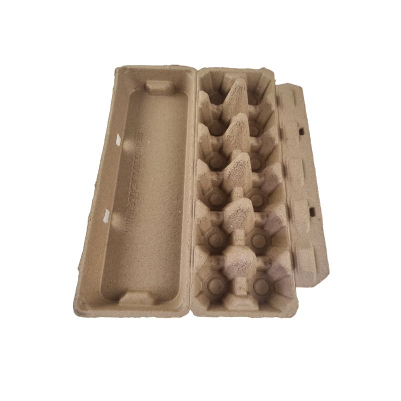 12-Egg Duck Egg Cartons For Large Full Dozen Eggs - Brown Flat Top Carton