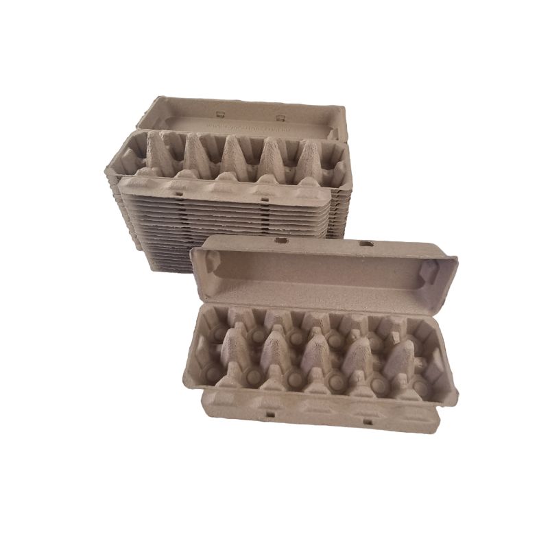 12-Egg Duck Egg Cartons For Large Full Dozen Eggs - Brown Flat Top Carton