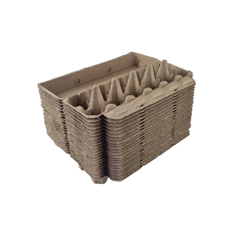 12-Egg Duck Egg Cartons For Large Full Dozen Eggs - Brown Flat Top Carton