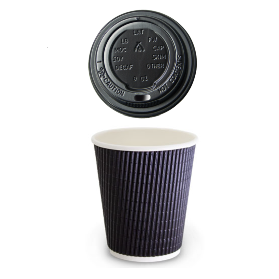 Charcoal Triple Wall Corrugated Hot Cups – Tailored Packaging