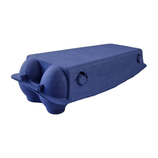 12-Egg Cartons For Full Dozen Eggs - Dark Blue Flat Top Carton