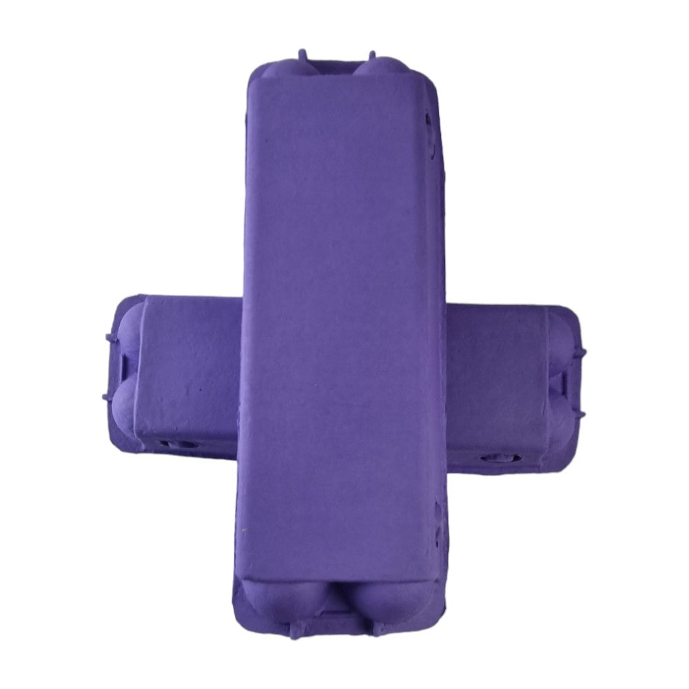 12-Egg Cartons For Full Dozen Eggs - Dark Purple Flat Top Carton