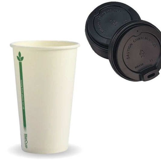 Disposable Biocup Coffee 12Oz 350Ml Bulk Paper Takeaway Sets