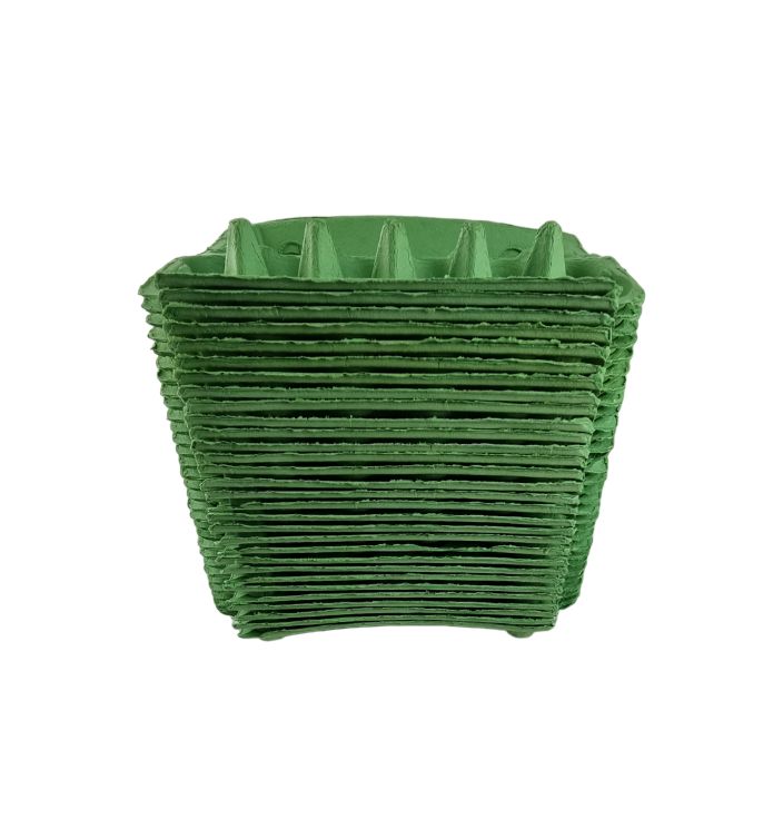 12-Egg Cartons For Full Dozen Eggs - Light Green Flat Top Carton