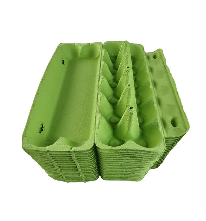 12-Egg Cartons For Full Dozen Eggs - Lime Green Flat Top Carton