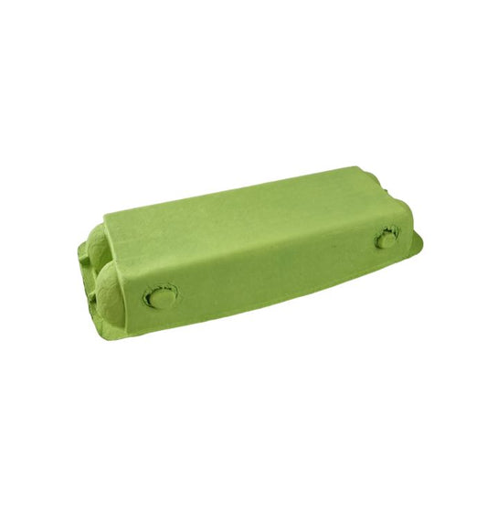 12-Egg Cartons For Full Dozen Eggs - Lime Green Flat Top Carton