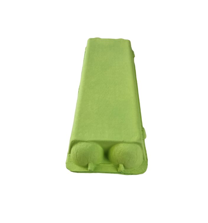 12-Egg Cartons For Full Dozen Eggs - Lime Green Flat Top Carton