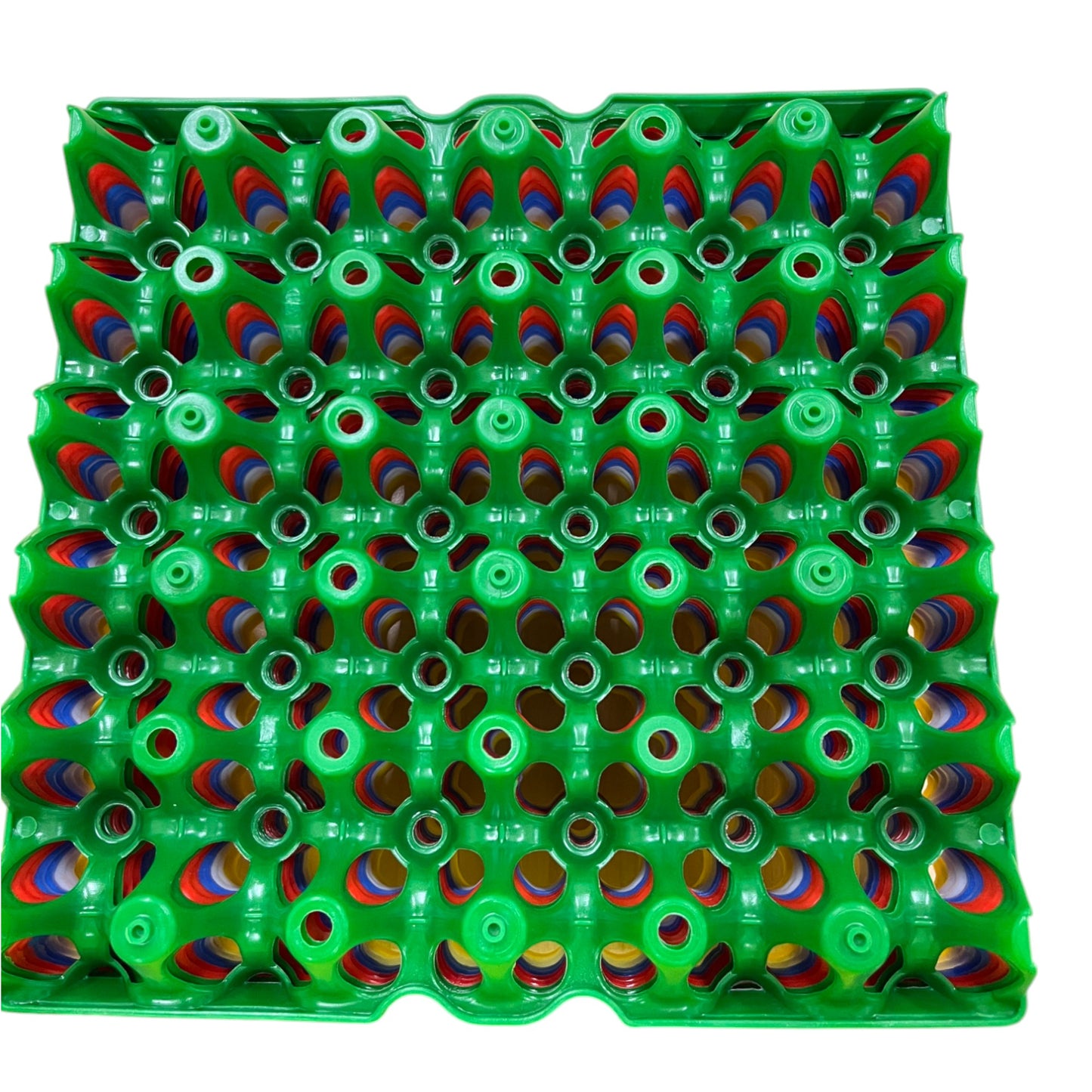 30-Egg Fillers - Multicoloured 30 Cell Plastic Pocket Egg Trays