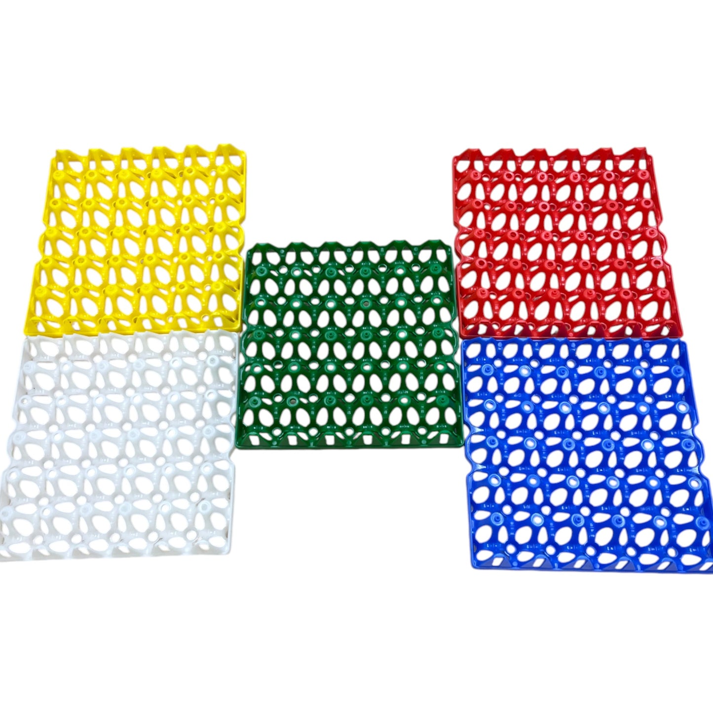 30-Egg Fillers - Multicoloured 30 Cell Plastic Pocket Egg Trays