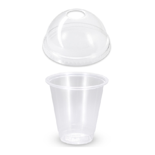 Drinking Cups Clear Pp With Clear Dome Lid 12Oz / 340Ml