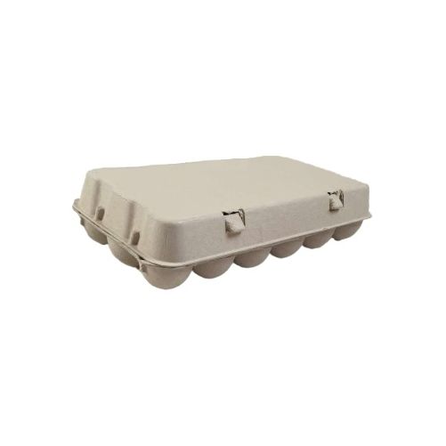 18-Egg Quail Cartons - Grey Flat Top Carton