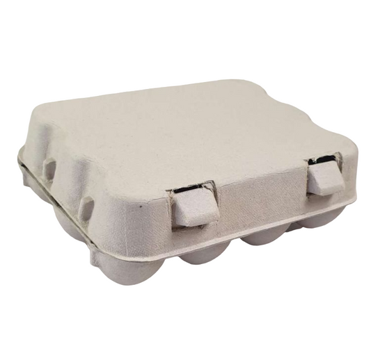 12-Egg Quail Cartons For Full Dozen Eggs - Grey Flat Top Carton