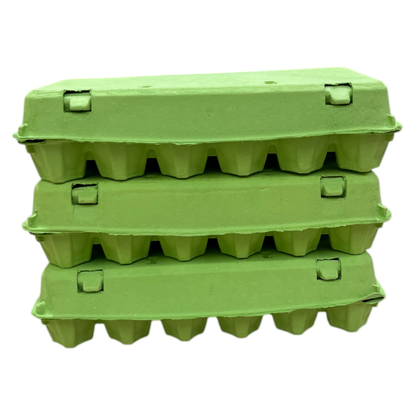 18-Egg Cartons For 1.5 Dozen Eggs - Lime Green Flat Top Carton