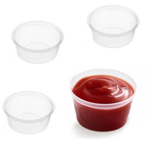 70Ml Clear Plastic Sauce Containers With Lids Takeaway Grazing Container
