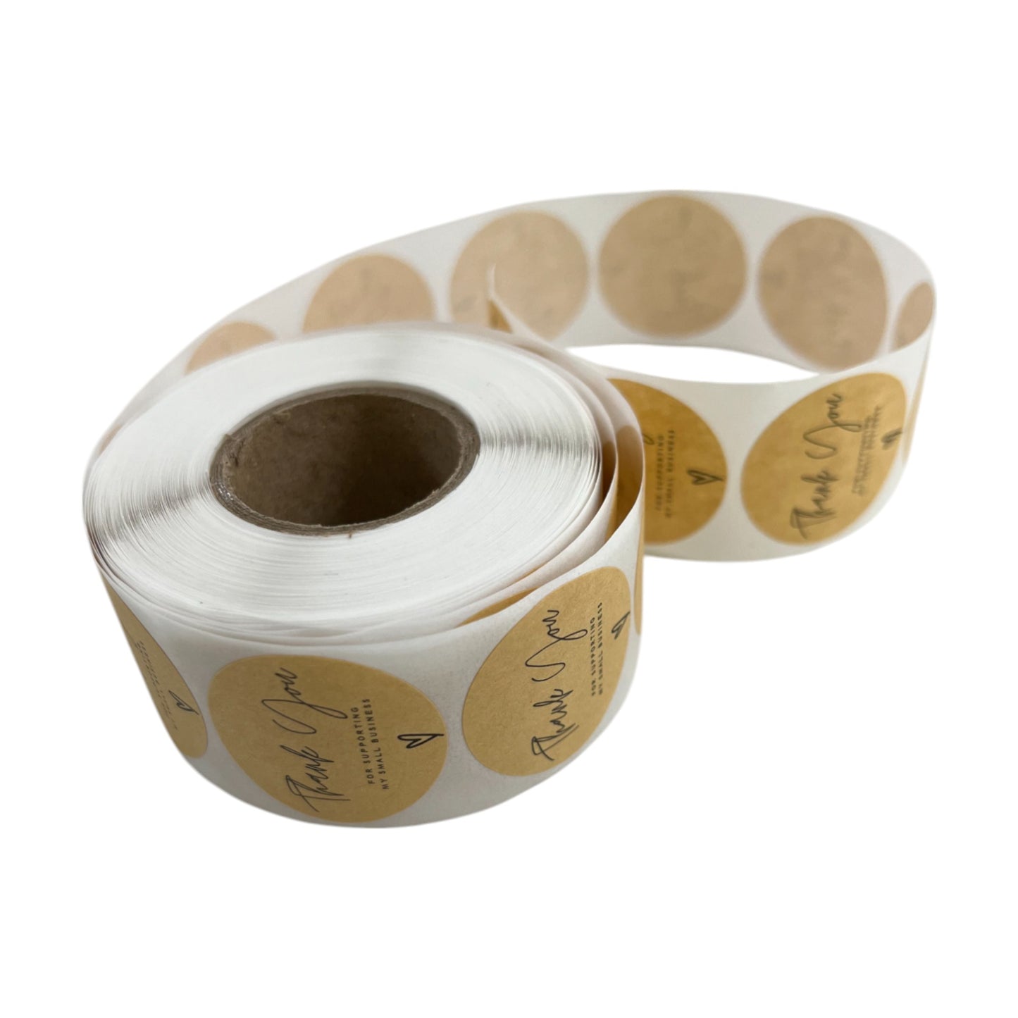 'Thank You' Labels Adhesive Round Stickers 25mm Roll