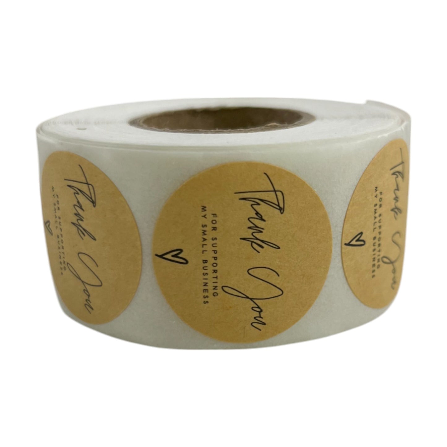 'Thank You' Labels Adhesive Round Stickers 25mm Roll