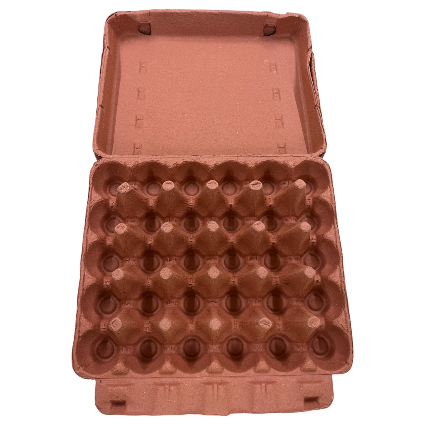 30-Egg Cartons For 2.5 Dozen Eggs - Mocha Flat Top Carton