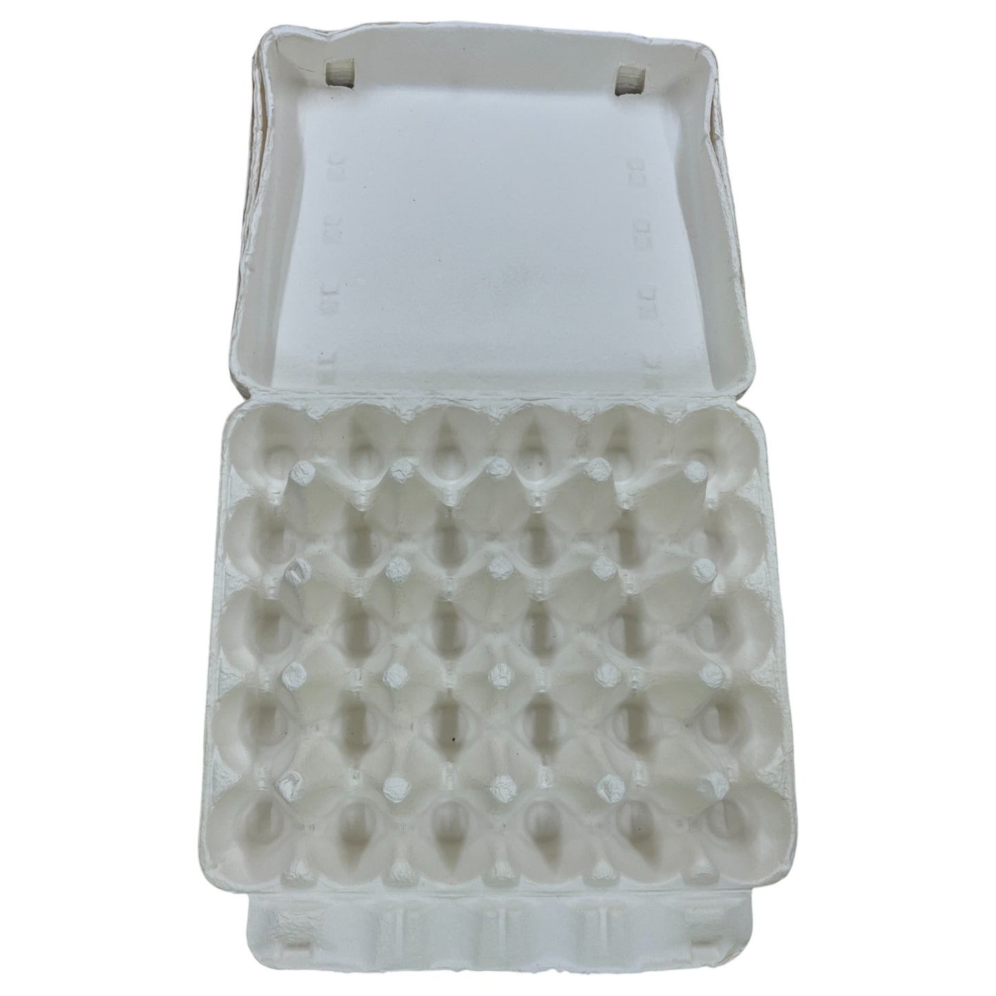 30-Egg Cartons For 2.5 Dozen Eggs - White Flat Top Carton
