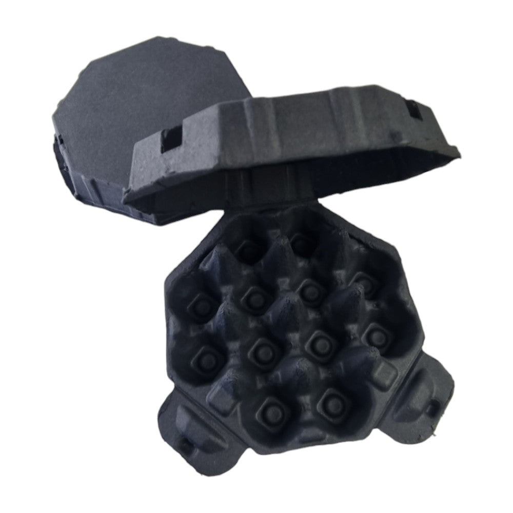 12-Egg Octagon Cartons For Full Dozen Eggs - Black Flat Top Carton