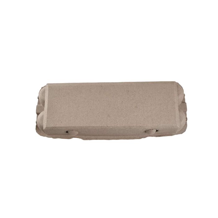 12-Egg Cartons For Full Dozen Eggs - Brown Flat Top Carton - Curved Edge