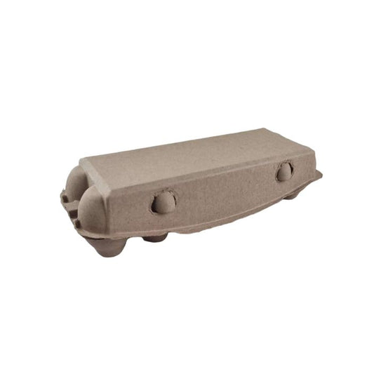 12-Egg Cartons For Full Dozen Eggs - Brown Flat Top Carton - Curved Edge