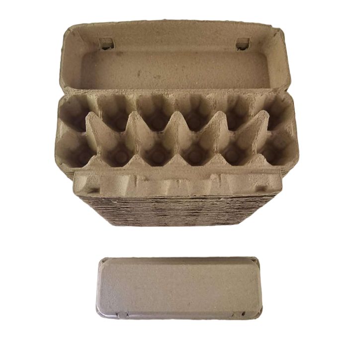 Bulk Lot 12-Egg Cartons Full Dozen- Brown Square Edge (Min. 2400 Pcs)