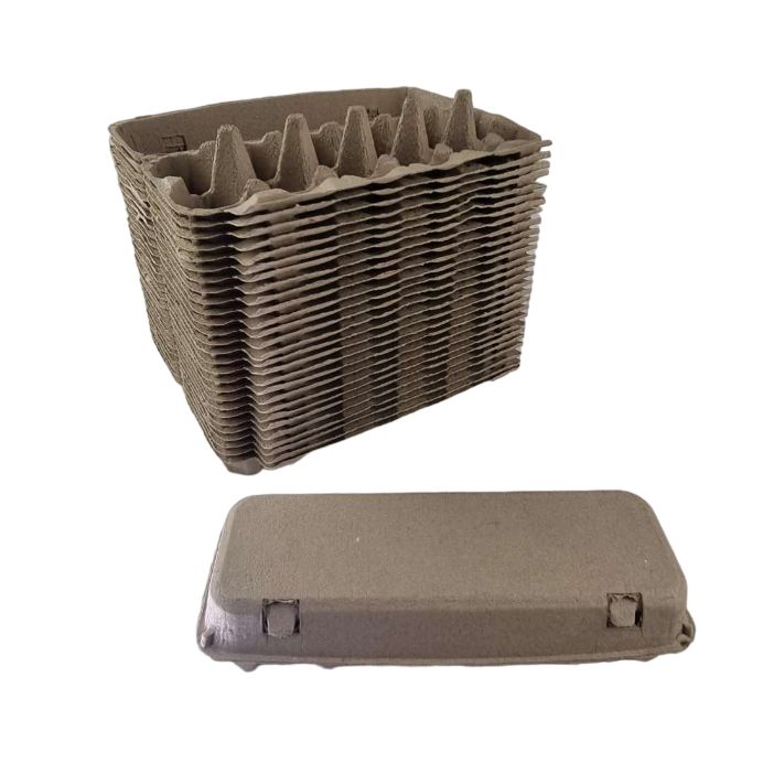 Bulk Lot 12-Egg Cartons Full Dozen- Brown Square Edge (Min. 2800 Pcs)