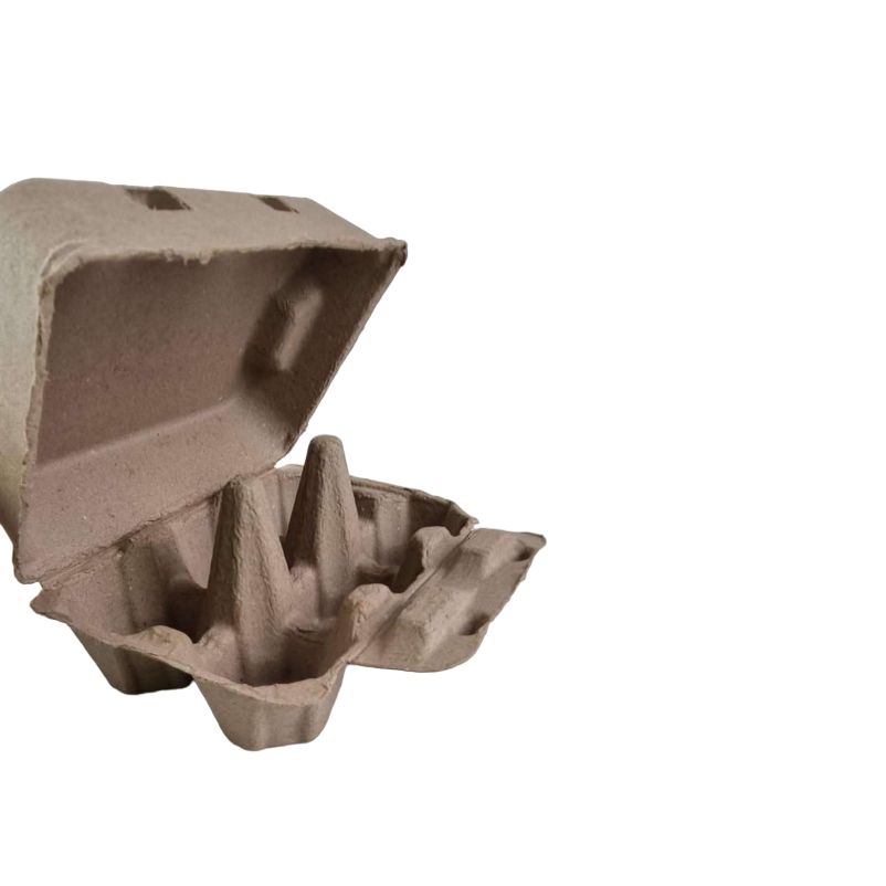 6-Egg Duck Egg Cartons For Large Half Dozen Eggs - Brown Flat Top Carton