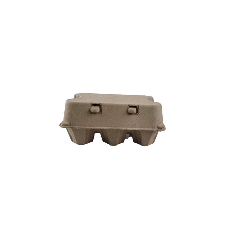 6-Egg Duck Egg Cartons For Large Half Dozen Eggs - Brown Flat Top Carton