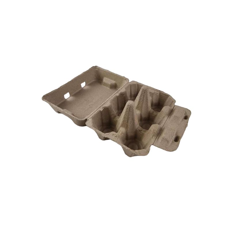 6-Egg Duck Egg Cartons For Large Half Dozen Eggs - Brown Flat Top Carton