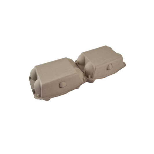 Twin Six Cartons For Two X Half-Dozen Eggs - Brown Flat Top Carton