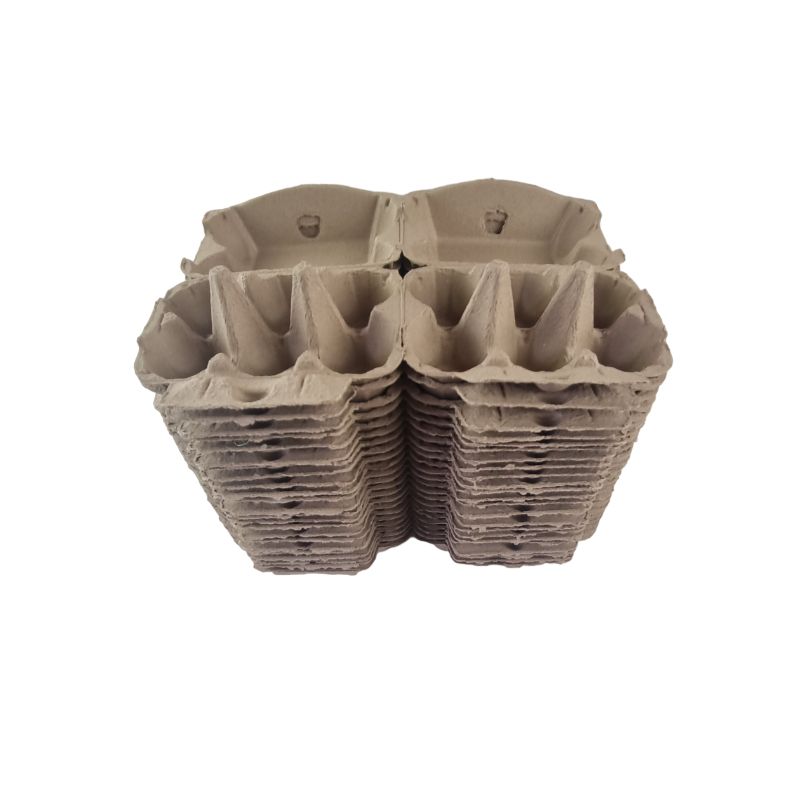 Twin Six Cartons For Two X Half-Dozen Eggs - Brown Flat Top Carton