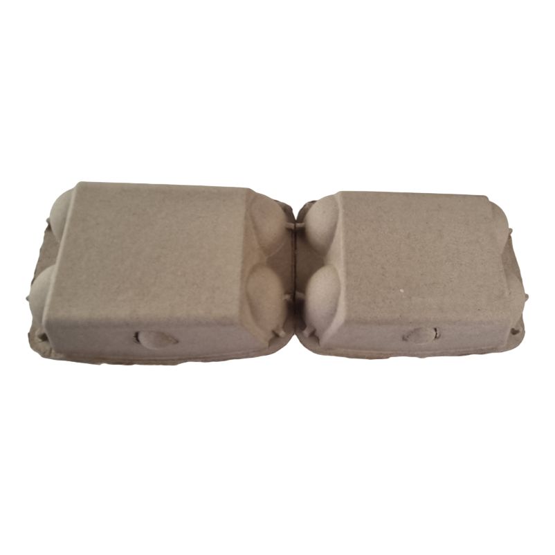 Twin Six Cartons For Two X Half-Dozen Eggs - Brown Flat Top Carton