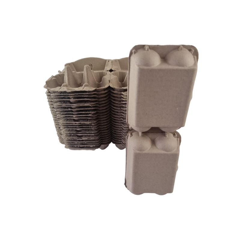 Twin Six Cartons For Two X Half-Dozen Eggs - Brown Flat Top Carton