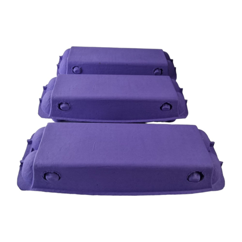 12-Egg Cartons For Full Dozen Eggs - Dark Purple Flat Top Carton