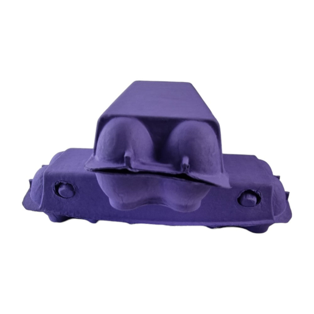 12-Egg Cartons For Full Dozen Eggs - Dark Purple Flat Top Carton