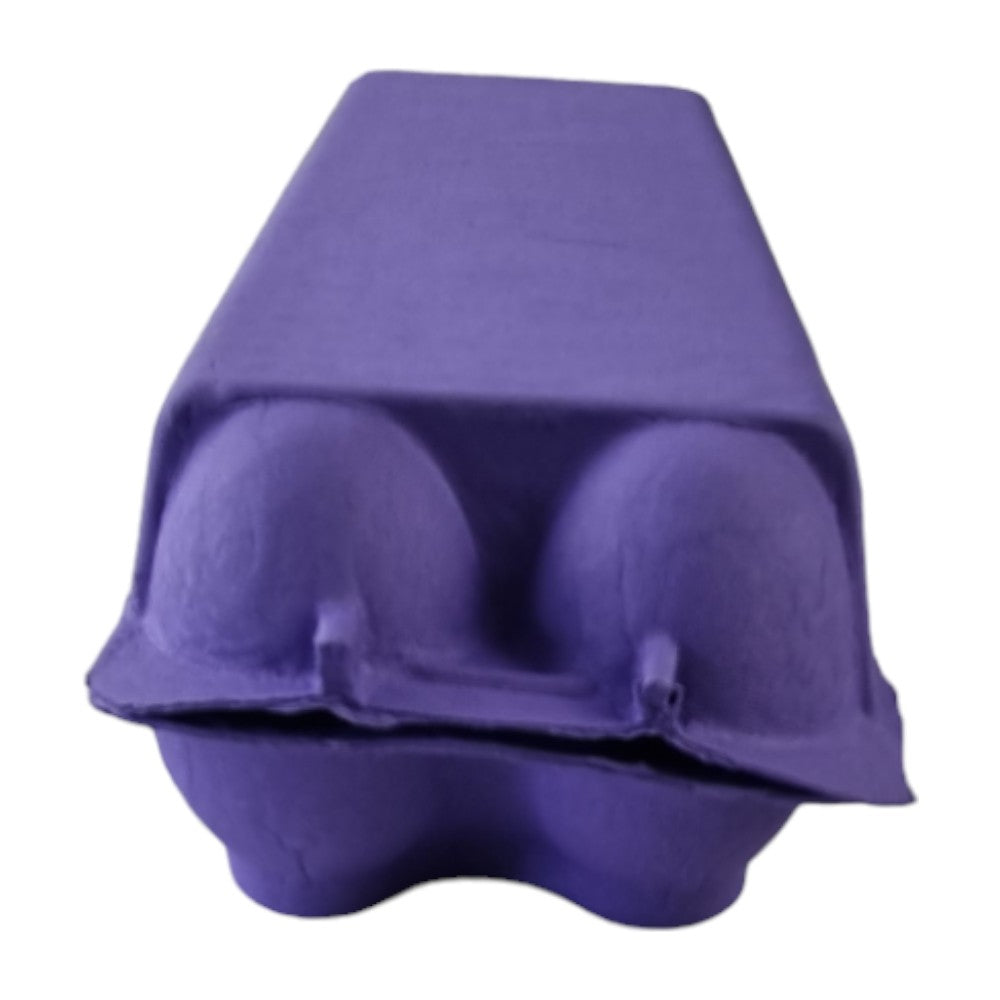 12-Egg Cartons For Full Dozen Eggs - Dark Purple Flat Top Carton
