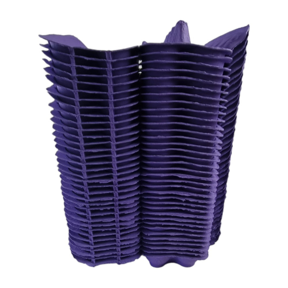 12-Egg Cartons For Full Dozen Eggs - Dark Purple Flat Top Carton