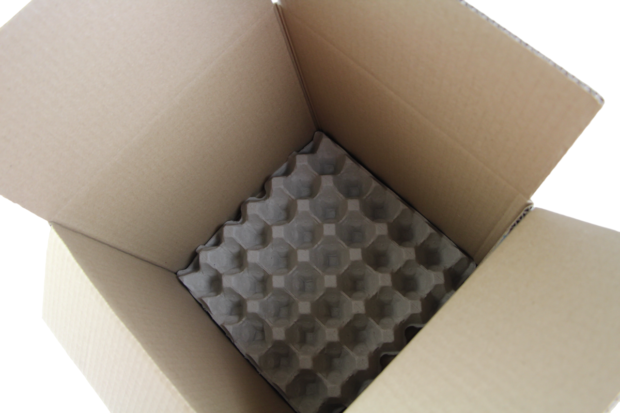 Outer Egg Boxes For 6 x 30-Pocket Egg Trays (180 Eggs Storage) - Brown
