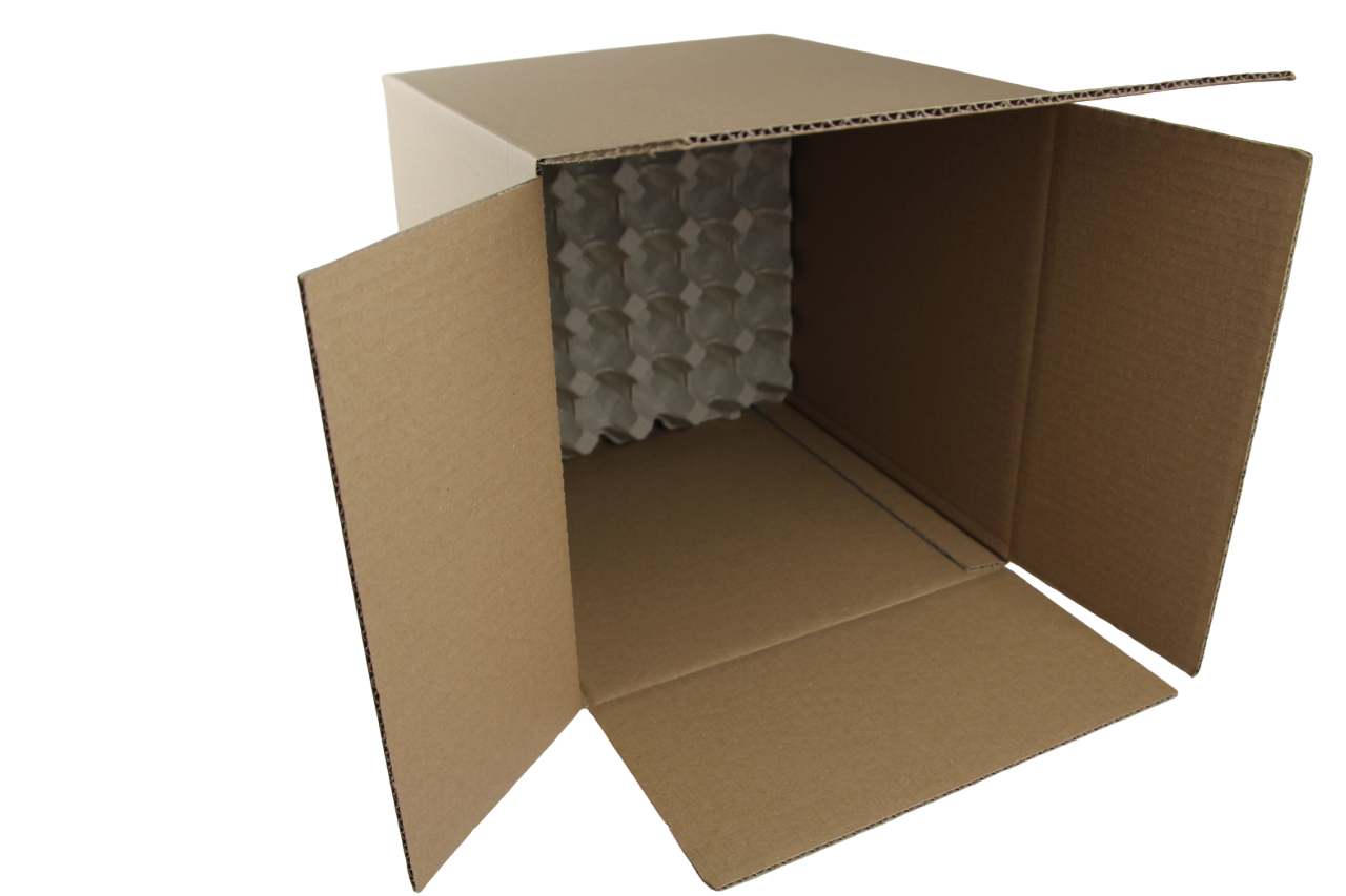 Outer Egg Boxes For 6 x 30-Pocket Egg Trays (180 Eggs Storage) - Brown