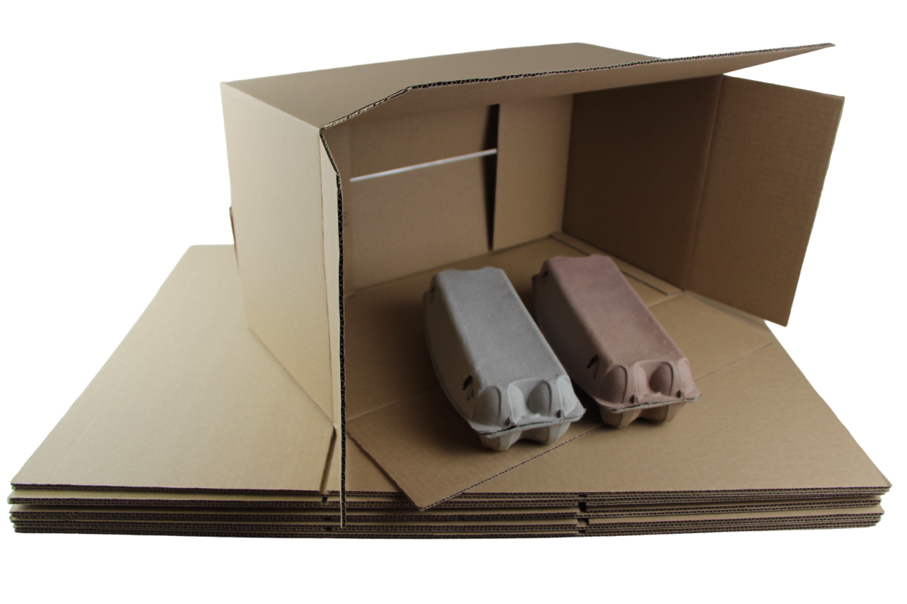 Outer Egg Boxes For 15 X 12-Egg Full Dozen Cartons - Brown