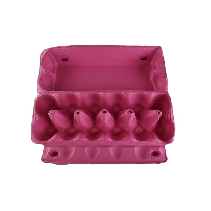 12-Egg Cartons For Full Dozen Eggs - Hot Pink Flat Top Carton