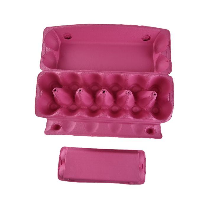 12-Egg Cartons For Full Dozen Eggs - Hot Pink Flat Top Carton