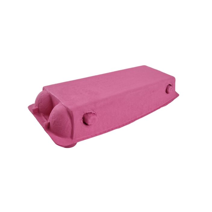 12-Egg Cartons For Full Dozen Eggs - Hot Pink Flat Top Carton