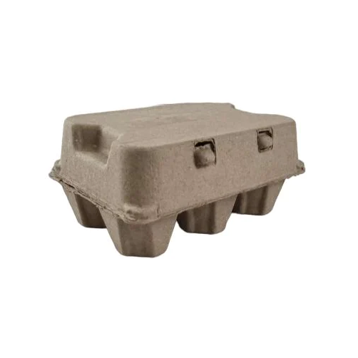 6Egg Duck Egg Cartons For Large Half Dozen Eggs Brown Flat Top Cart