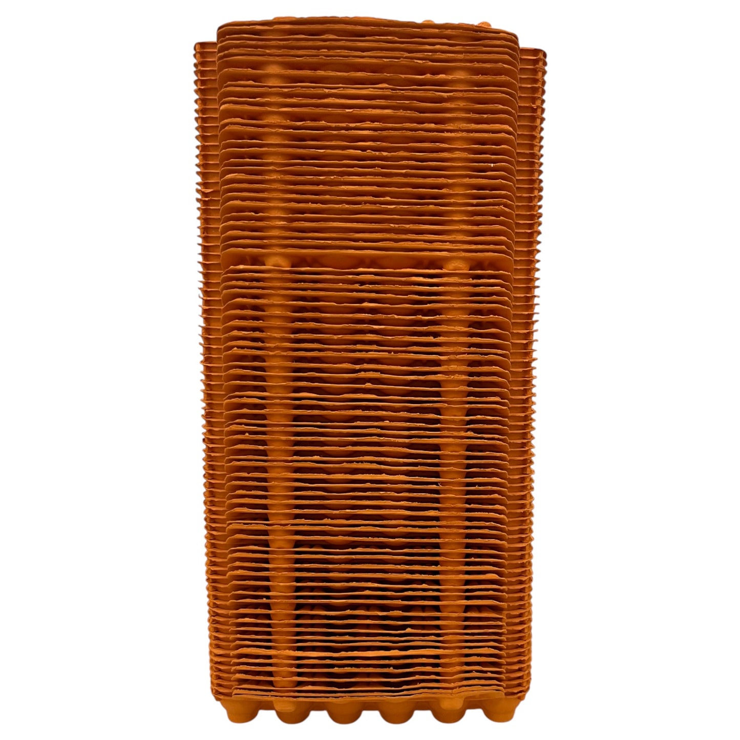 12-Egg Cartons For Full Dozen Eggs - Orange Flat Top Carton