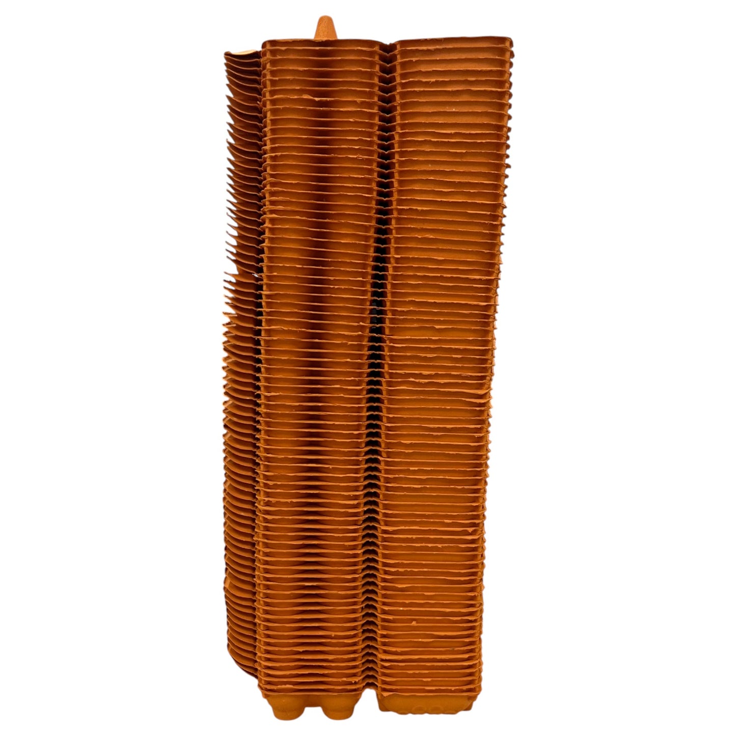 12-Egg Cartons For Full Dozen Eggs - Orange Flat Top Carton